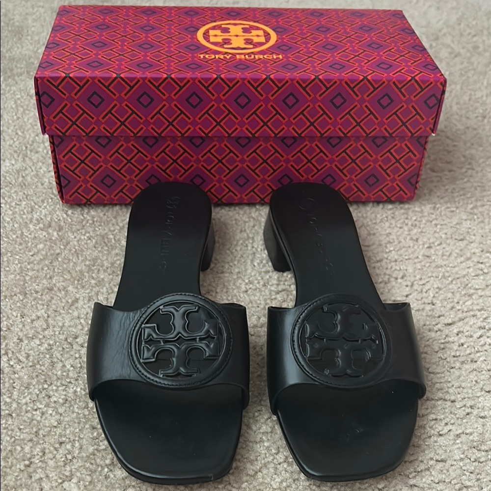 Tory Burch Black Mules